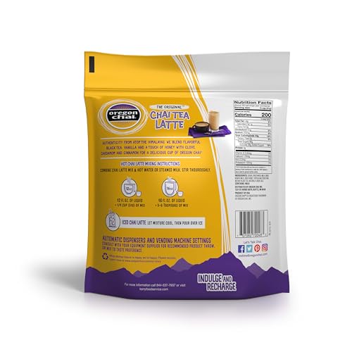Oregon Chai The Original Chai Tea Latte Mix 3 Pound, Bulk Powdered Spiced Black Tea Latte Mix For Home Use, Cafe, Food Service