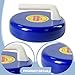Aymzbd Kids Curling Ball Educational Indoor Sports Toy Portable 11cm Prop Floor Curling Toy for Classroom Party Team Building, Blue