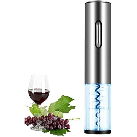 KOOWAI Electric Wine Bottle Opener, Automatic Corkscrew, Automatic Wine Bottle Corkscrew Openers, Battery Operated, One-Click Button Electric Corkscrew for Christmas Thanksgiving Gifts & Wine,Silver Cover
