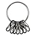 Nite Ize BigRing Steel S-Biner - Key Holder with Carabiners - Heavy-Duty Organizer with Black & Stainless Steel S-Biners - Key Ring & Keychain Accessories