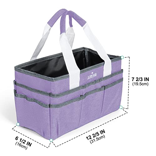 JJRING Craft Organizer Tote Bag, Art Storage Caddy with Multiple Pockets, Lilac Sewing Bag for Art, Craft, Scrapbooking, Medical, and Office Supplies Storage by JJRING - Image 2