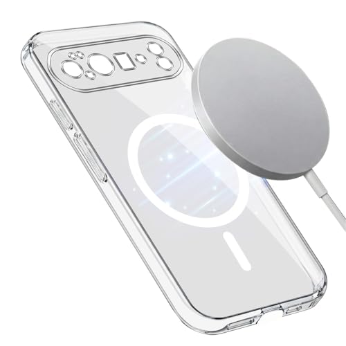 Image of Jkobi Lifetime Anti-Yellow MagSafe Compatible Clear Back Cover Case for Google Pixel 10 Pro XL (Sleek Hard Crystal | Shockproof and Camera Protection)