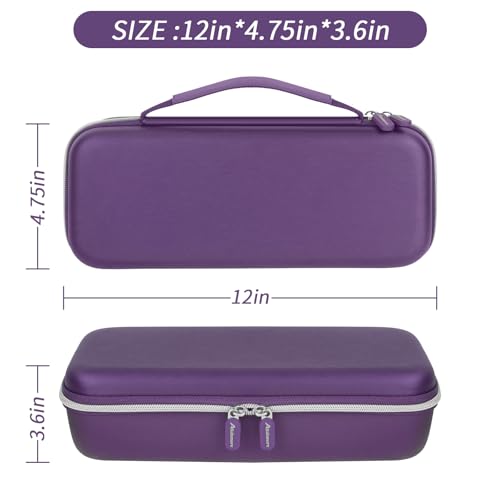 Image of Steamer Case Compatible with Jack & Rose /for FEPPO /for Nesugar /for Kssvzz Portable Steamers, Handheld Iron Carrying Storage Bag Organizer with Mesh Pocket for Accessories-Purple
