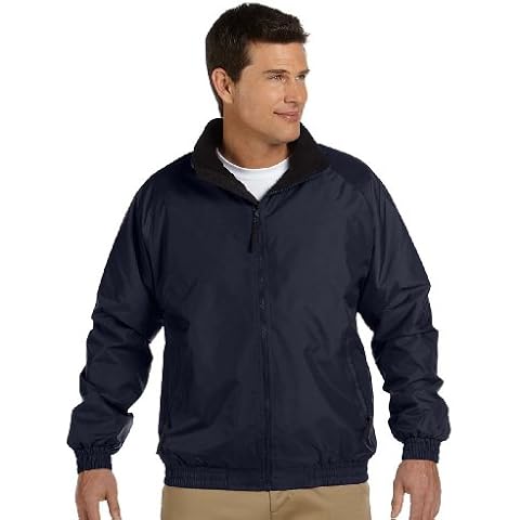 Harriton M740 Fleece Lined Nylon Jacket Navy/Black X-Large Cover