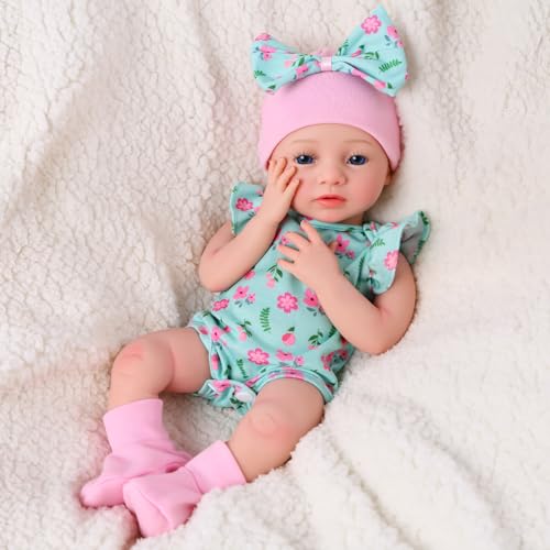 Muñeca Reborn Silicone 16 Pulgadas Cuerpo Completo Realista miniatura 5