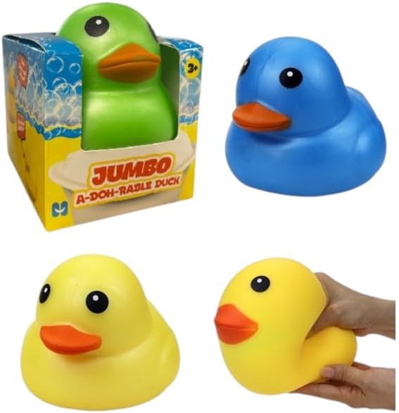 Jumbo Squishy Duck Toy, 6 Inches, Giant A'doh'Rable Ducks Stress Relief Squeeze Toy for Kids and Adults (Yellow)