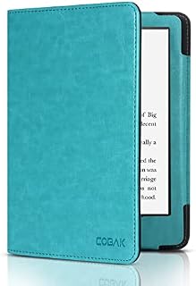 CoBak Kindle Paperwhite Case - All New PU Leather Smart Cover with Auto Sleep Wake Feature for Kindle Paperwhite Signature Edition and Kindle Paperwhite 11th Generation 2021 Released, Sky Blue