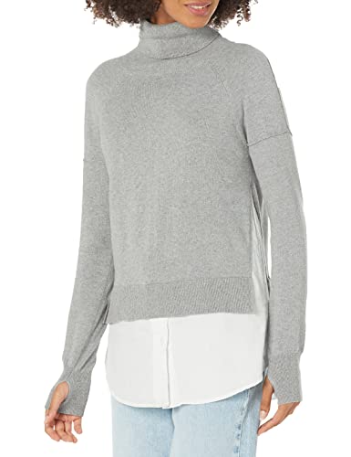 Image of Rent The Runway Pre-Loved Grey Knit Inset Sweater