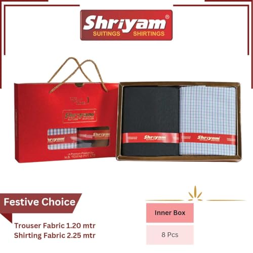Image of Unstitched Plain Shirt and Trouser Fabric Combo Gift set - Cotton Blend Material - 2.25m Shirt Cloth - 1.20m Pant Cloth