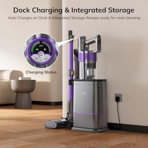 ILIFE Cordless Stick Vacuum Cleaner with Auto-Empty System for Pet Hair - image 5