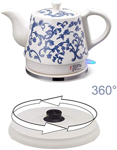 Tetera eléctrica sin cable 1.2L 1000W estilo retro miniatura 5