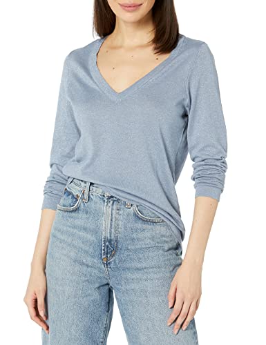 Image of NIC+ZOE Women's V Neck Ls Shimmer Sweater Tee