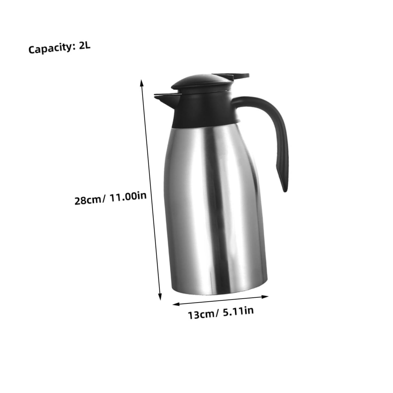 STOBAZA Thermal Water Bottle Large Capacity Insulated Jug for Hot Tea Coffee Milk