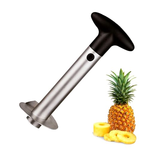 Pineapple Corer Slicer and Peeler Stainless Steel Heavy Duty Diced Slicer with Sharp Blade Easy Use Pineapple Rings Slice Cutter Perfect for Home Restaurant Kitchens Fruit Cutting Tool (1pc)