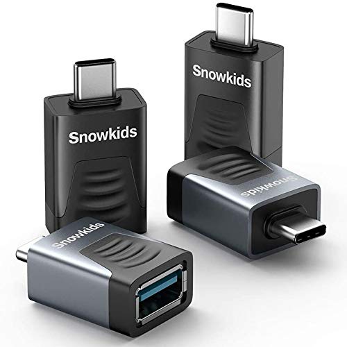 USB C Adapter [4 Pack], Snowkids USB C to USB Adapter, Thunderbolt 3 to USB, Type-C to USB OTG Adapter for MacBook Pro 2019, for MacBook Air 2020, for iPad Pro 2020, and More Type-C Devices