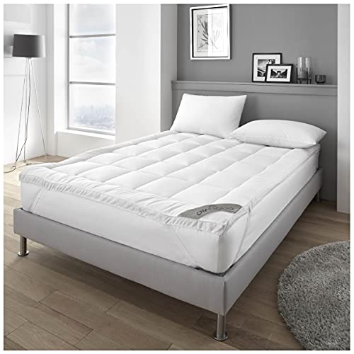 Luxury Air Cloud 4 Cm Deep Seersucker, Super Soft Hotel Quality Breathable Mattress Toppers, King