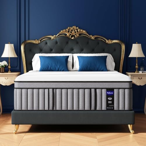 DIFAME King Mattress, (2026 Upgraded) Hotel-Level Luxury Medium Firm 12 Inch King Hybrid Mattress in A Box, with Cool Gel Memory Foam & Pocket Springs, Extra Edge Support, 365-Night Trial