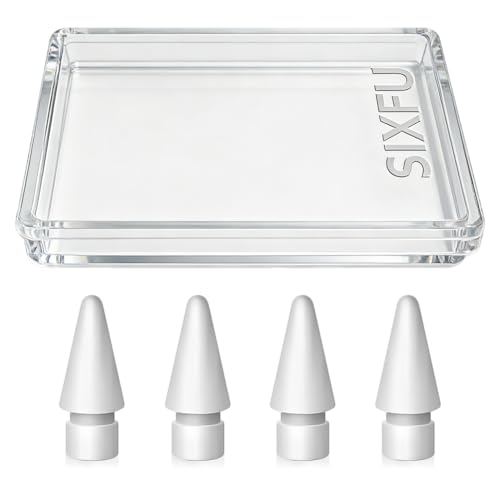 Image of SIXFU 4PCS Replacement Tips Compatible with Apple Pencil Tip, Durable Tips Compatible with Apple Pencil Pro /USB-C / 1st / 2nd Generation, Accessories Compatible with iPad Pencil