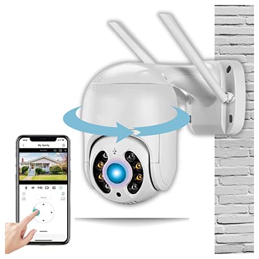 Câmera de Segurança IP Sem Fio Externa HD Visão Noturna Infravermelha Visão PTZ de 360 Graus IP66 à Prova d'água