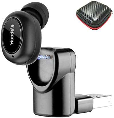 Haodele S590 Mini Bluetooth Earbud V5.0 Wireless Headphone with 6 Hour Playtime Earphone with Mic Magnetic USB Chargers for iPhone, Android,Samsung Galax Black(1 Piece)