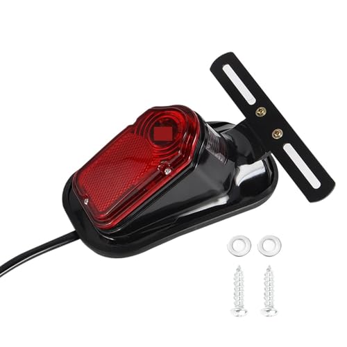 Feu arrière de frein rouge en chrome moto custom