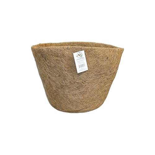 Garden Artisans Flat Bottom Tapered Round Coco Liner Fits Pamela Crawford Basket 16 Inch Diameter x 11.5 Inch deep