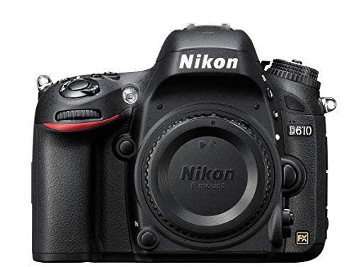 NIKON D610 - Cámara Réflex Digital de 24.3 MP, Full Frame, HDR, Disparo Ráfaga Silencioso, Pantalla 3.2', Color Negro