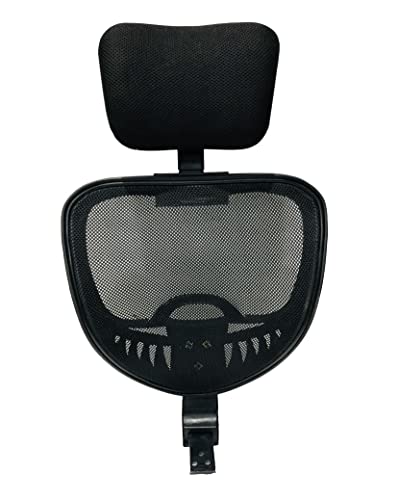 Image of GOYALSON Office Visitor revolving Boom Chair Back with headrest Spare Parts Accessories Smile Jali Model Chair Net Back with nut Bolts and Key Easily fit to Every Chair (Smile Jali Back With Headrest)