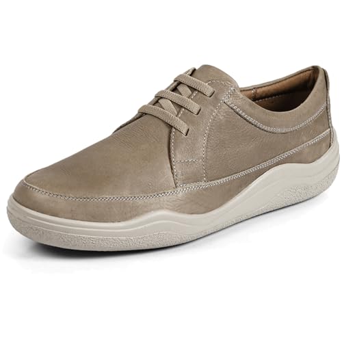 Image of Opananken Phanteon Men's Casual Leather Slip On Loafers Walking Shoes -100% Genuine Leather, Soft Lining, Air Latex Insole, Flexible PU Sole. Lightweight, Durable, Odor-Resistant. Casual Style with All-Day Comfort.