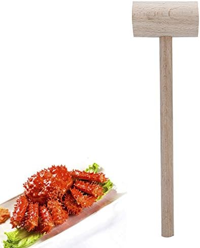 16Pcs Wooden Crab or Lobster Mallets, Nature Hardwood Hammers