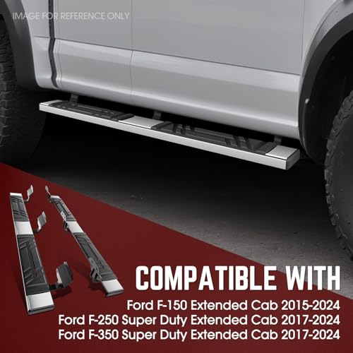 Estribos laterales 6.5'' compatibles Ford F150 F250 F350 miniatura 6