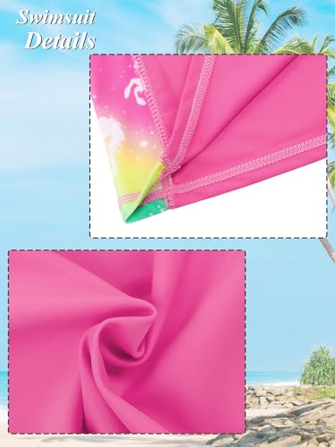Image of BAOHULU Girls Rash Guard Swimsuit 2 Pieces Long Sleeve Bathing Suit UPF 50+ Quick Dry Beach Swimwear Size 3-14 Years