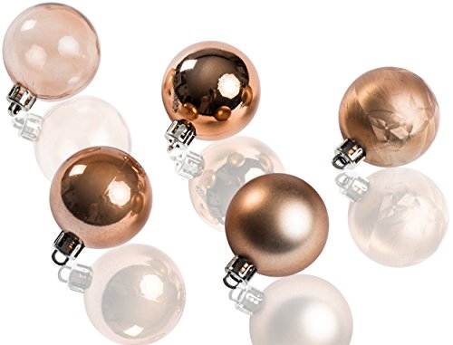 CHICCIE Weihnachtskugeln im 20 Set - 4cm Kupfer - Christbaumschmuck