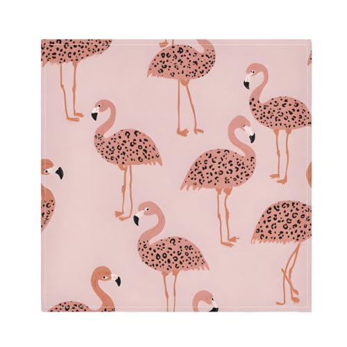 Servilletas de tela set de 6 con diseño Leopardo Flamencos 20x20 in miniatura 1