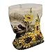 LDGSUPH Sloth Sunflower Neck Gaiter for Adult Soft Dust-proof Windproof Face Cover Fashion Neck Cozy Gator Scarf Multipurpose Sunscreen Breathable Bandana Face Mask Scarf