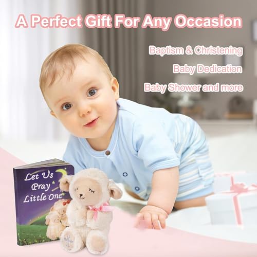 MyMateZoe Baptism Gifts for Boys, Great Christening, Dedication and Baptism Gift Set for Boys and Newborn Baby, Includes 7" Praying Lamb Plush Toy and Let Us Pray Baby Book in Keepsake Gift Box by MyMateZoe - Used condition - Image 6
