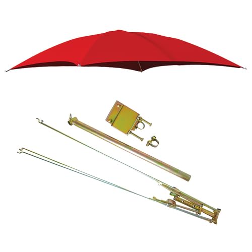 Parts ASAP Tractor Umbrella Assembly for ROPS Mounts 54 10 oz. Duck Canvas - Red