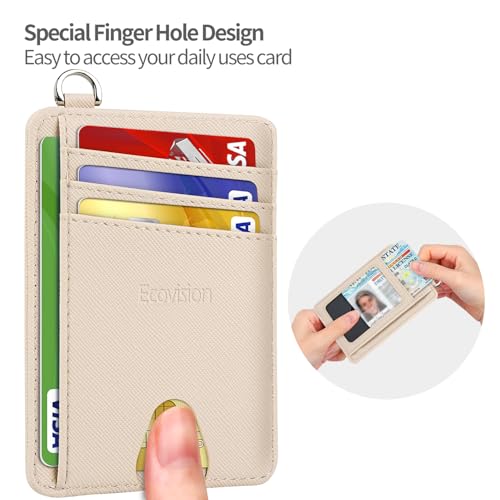 Image of Slim Minimalist Front Pocket Wallet, RFID Blocking Credit Card Holder Wallet with Detachable D-Shackle for Men Women