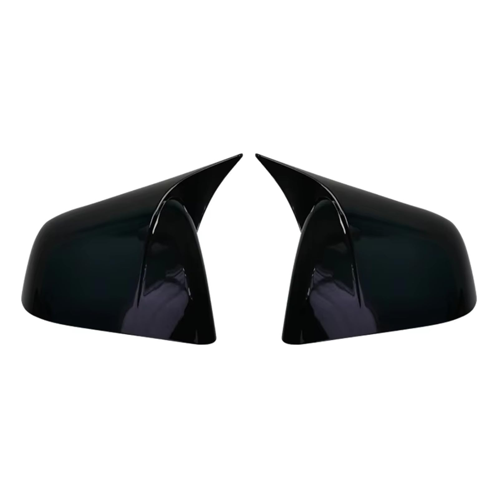 Wing Mirror Cover for Tesla for Model Y 2019 2020 2021-2023 Rearview Side Mirror Cover Stickers Wing Caps Glossy Black Carbon Fiber Decoration(Bright Black)