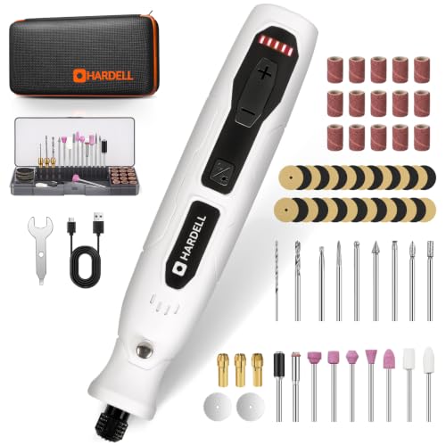 Image of HARDELL Cordless Rotary Tool kit, 5-Speed 70pc Kit for Sanding & Engraving