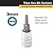Titan 15603 1/4-Inch Drive x 3mm Hex Bit Socket