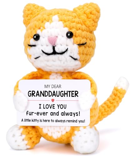 Funny Cat Granddaughter Gifts from Grandma Grandpa, Valentines Birthday Gifts...