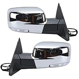 Pour Dodge Pour Ram 1500 2500 3500 2013 2014 2015 2016 2017 2018 Rétroviseur extérieur noir texturé, rabattable électriquement