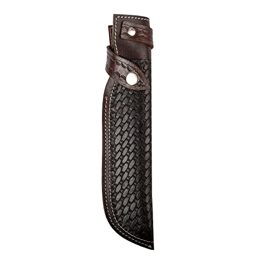 Hulara Genuine Leather Knife Sheath Handmade Real Leather Knife Sheaths with Belt Loop Pocket Knife Sheath for Belt 7 Inch Approx Blade Fits Knife Holster Shop Knife Sheaths..