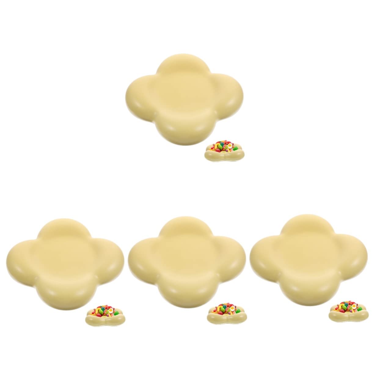 Support de baguettes 4 pièces Assiette à dessert potelée Assiettes à dîner en céramique Accessoires de charcuterie Assiettes à dessert en céramique Assiette de service en céramique Assiette de servic