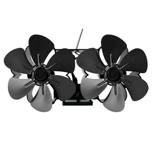 Ventilador de calor para estufa de leña | Potente ventilador de estufa de pellets de leña | Ventilador térmico de bajo ruido para estufas de leña