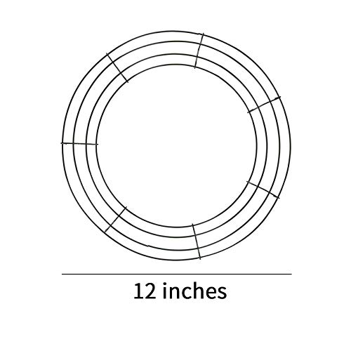 image for JANEMO Wreath Form,12Inch Metal Wire Wreath Frame,Use for Indoor and O