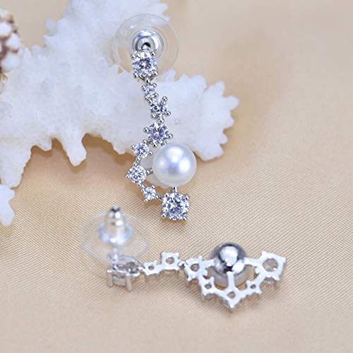 Boucles d'oreilles perles eau douce argent 925 anti-allergie - 2
