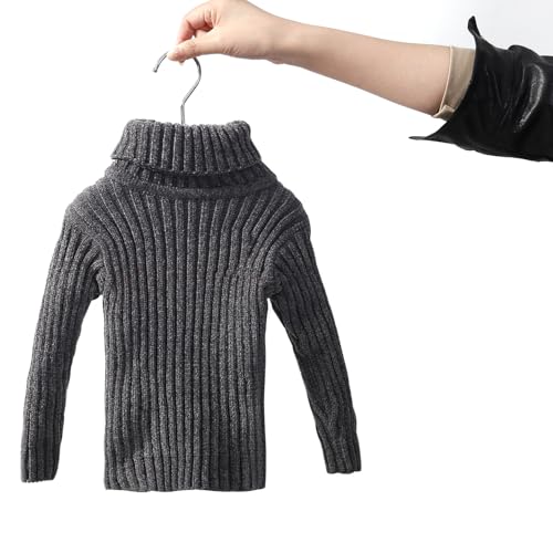 Image of Baby Boys Turtleneck Knit Sweaters Toddler Girls High Collar Pullover Sweater Size 1-8T