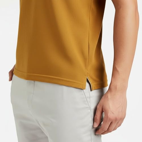 Image of Men's Premium Cotton Pique Polo T-Shirt, Classic Fit Short Sleeve Casual Summer Shirt, Soft & Breathable Fashion Polo